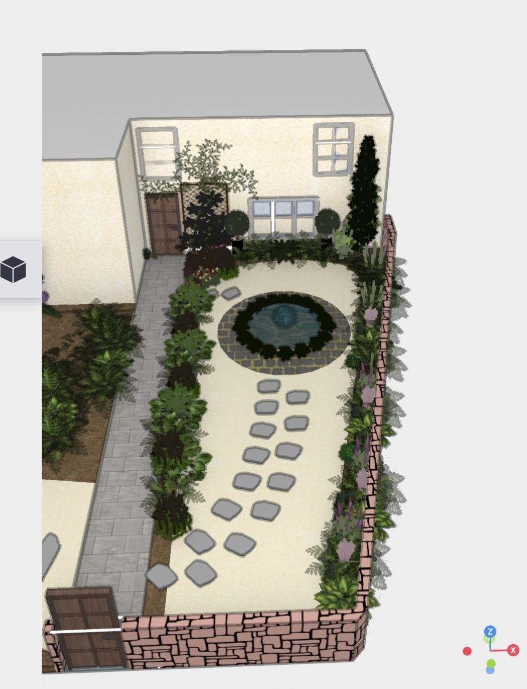 3D garden design alternate view