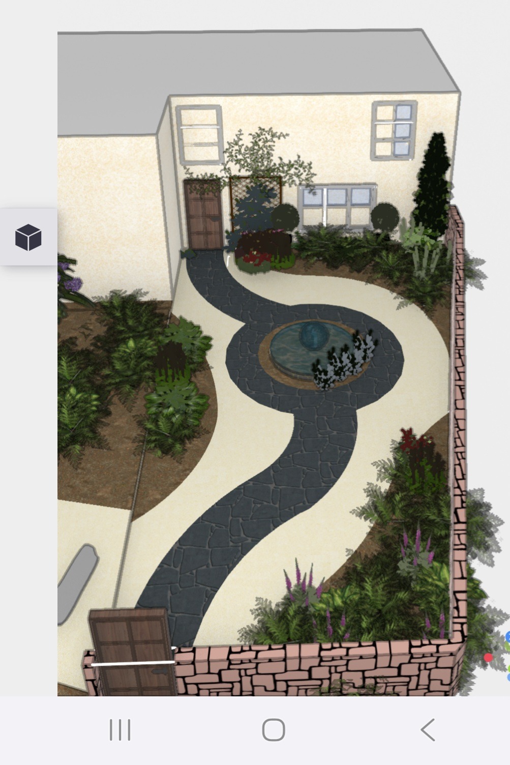 3D garden design concept